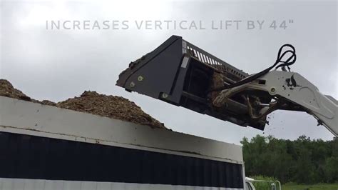 high dump skid steer bucket|dirt bucket for skid steer.